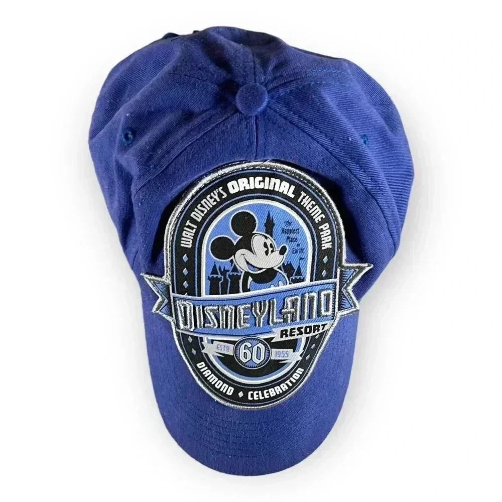 Disney Parks Youth Blue Mickey Mouse 60 Year Anniversary Baseball‎ Hat Cap